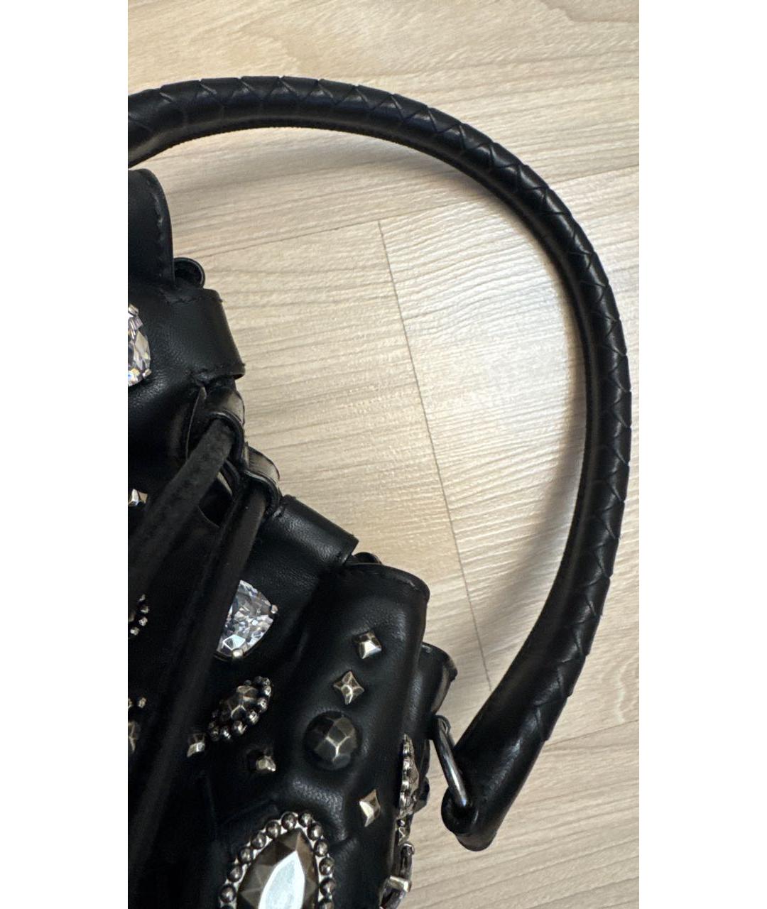 BOTTEGA VENETA Черная кожаная сумка тоут, фото 6