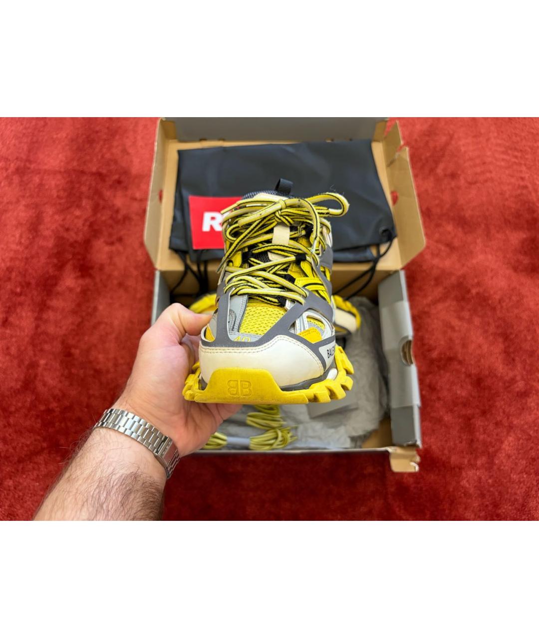 BALENCIAGA Желтые текстильные кроссовки, фото 2