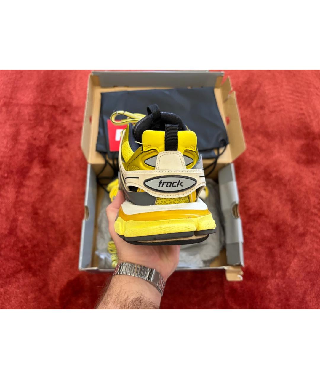 BALENCIAGA Желтые текстильные кроссовки, фото 4