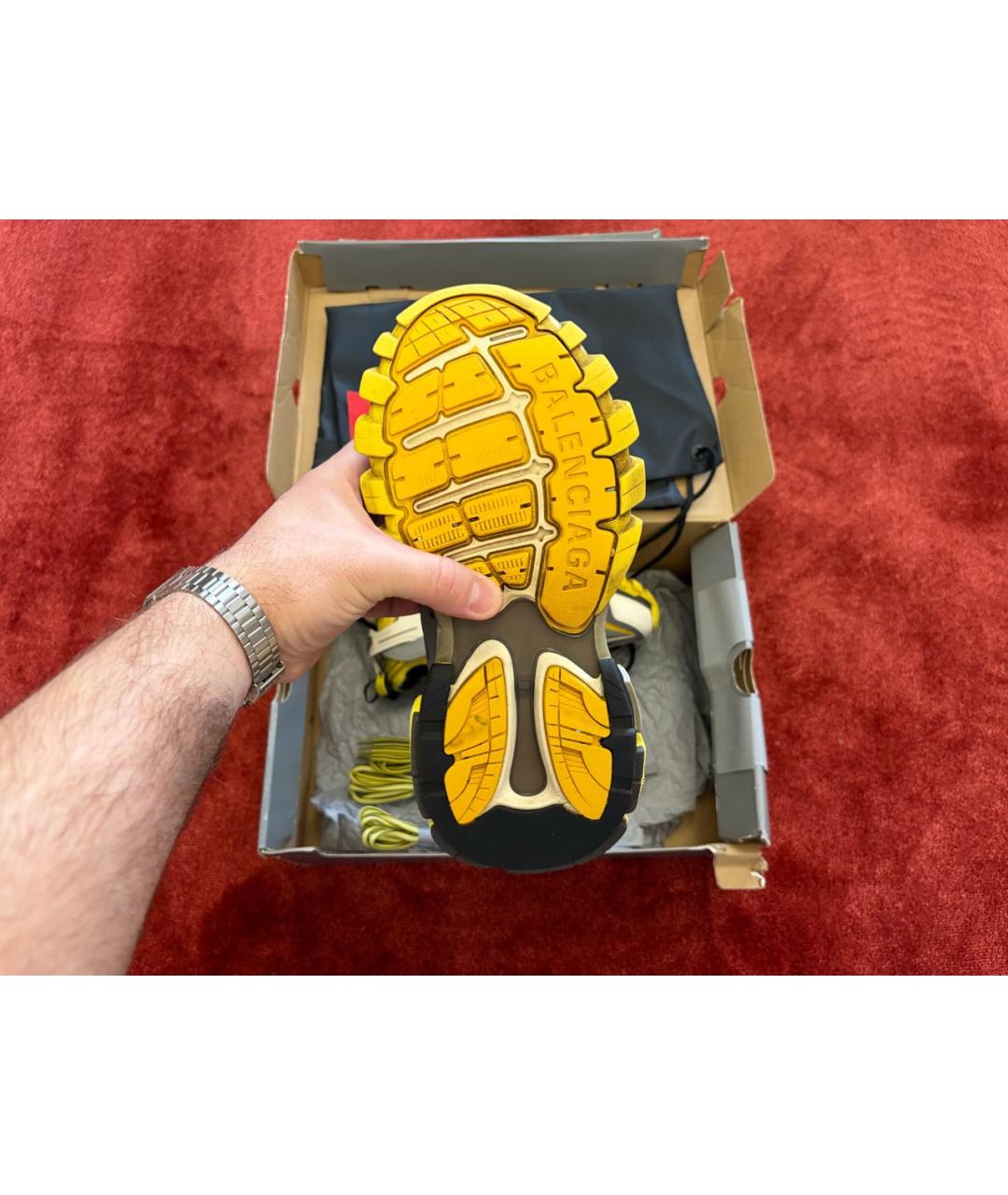 BALENCIAGA Желтые текстильные кроссовки, фото 5