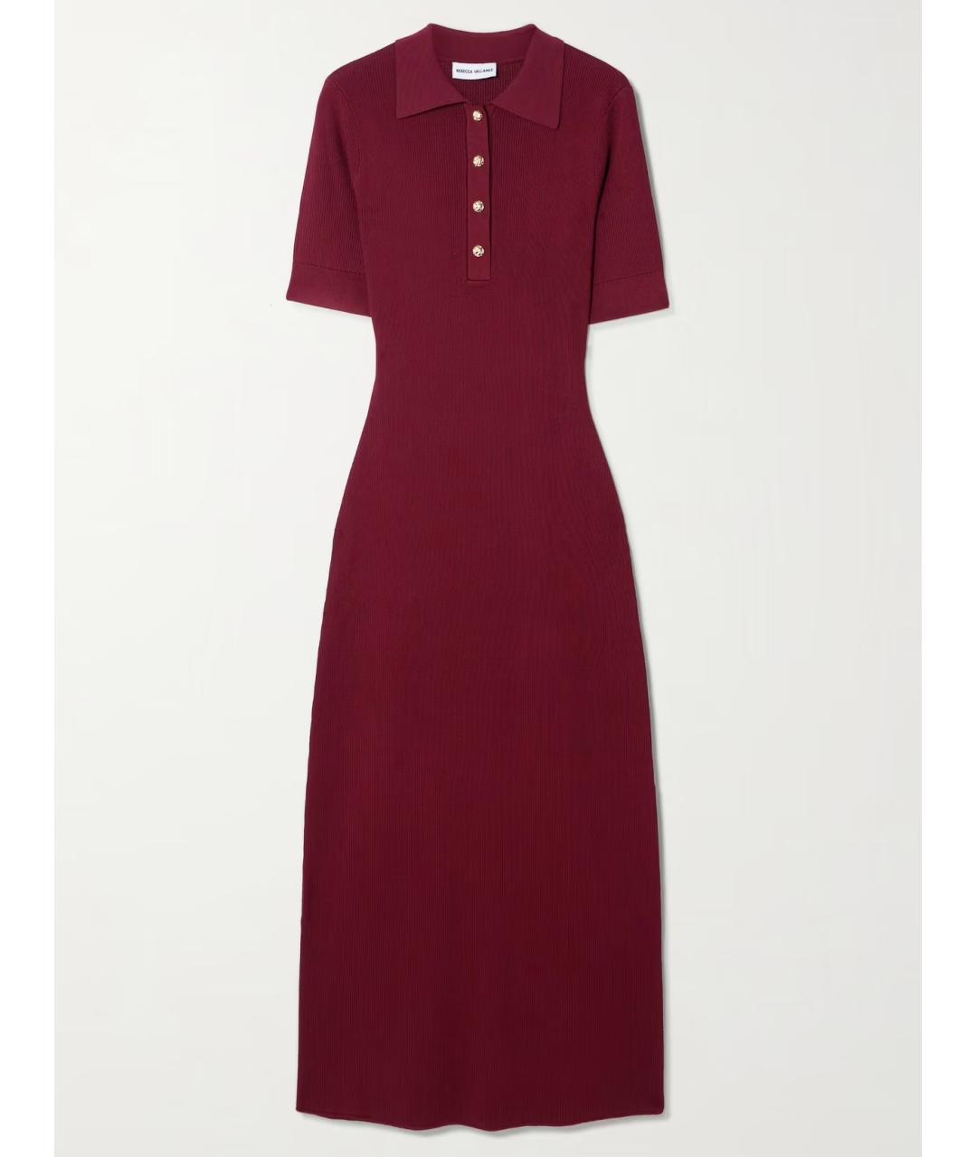 REBECCA VALLANCE Бордовое повседневное платье, фото 5