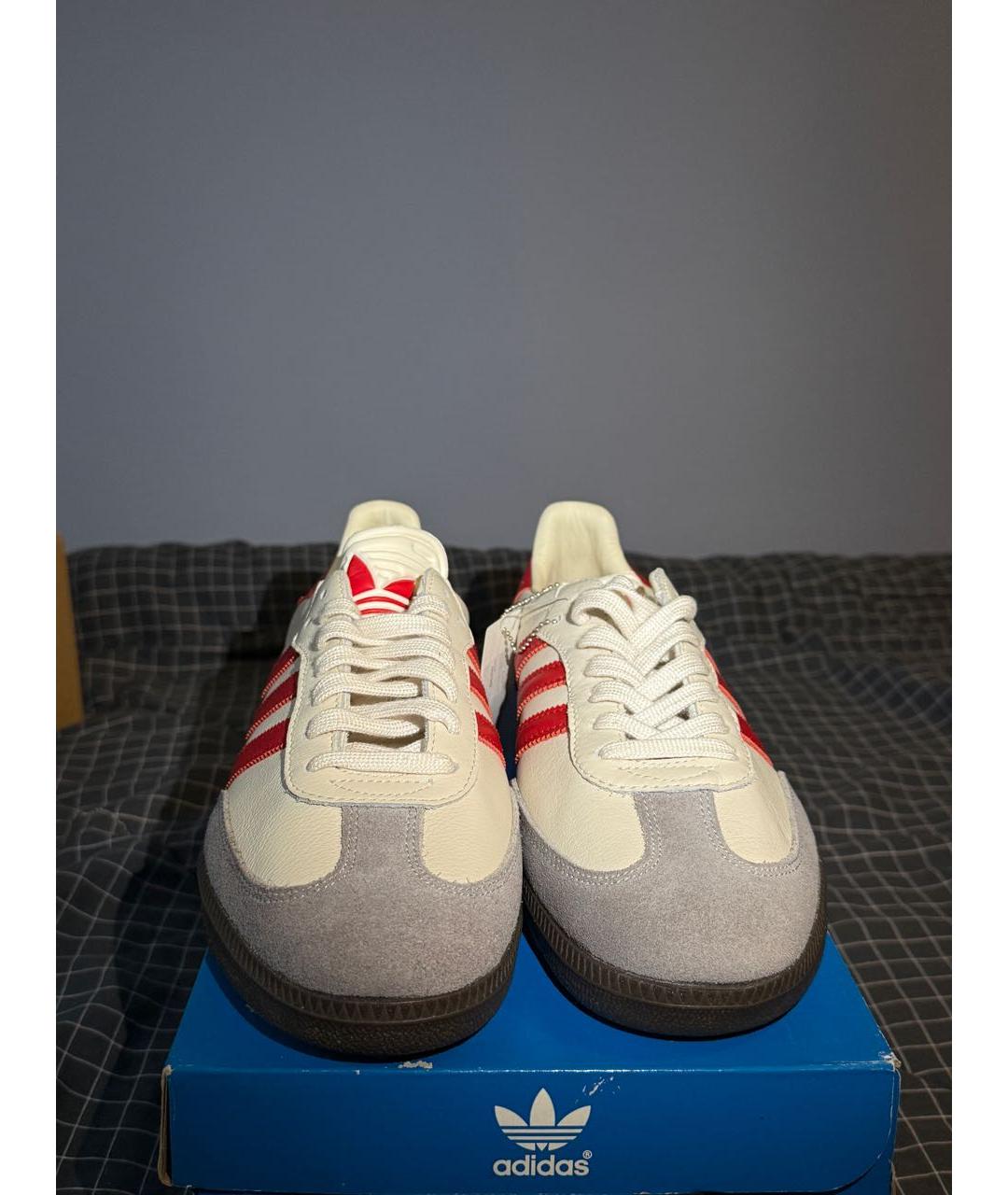 ADIDAS Красные замшевые низкие кроссовки / кеды, фото 2