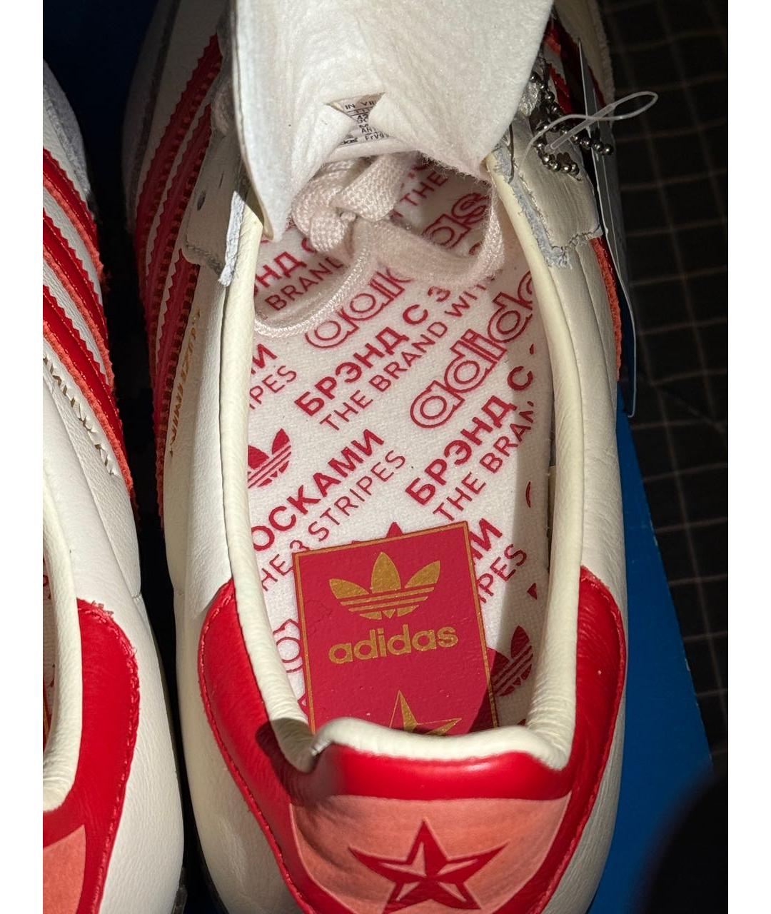 ADIDAS Красные замшевые низкие кроссовки / кеды, фото 6