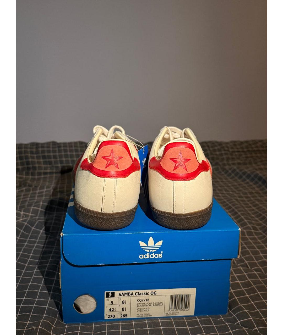 ADIDAS Красные замшевые низкие кроссовки / кеды, фото 4