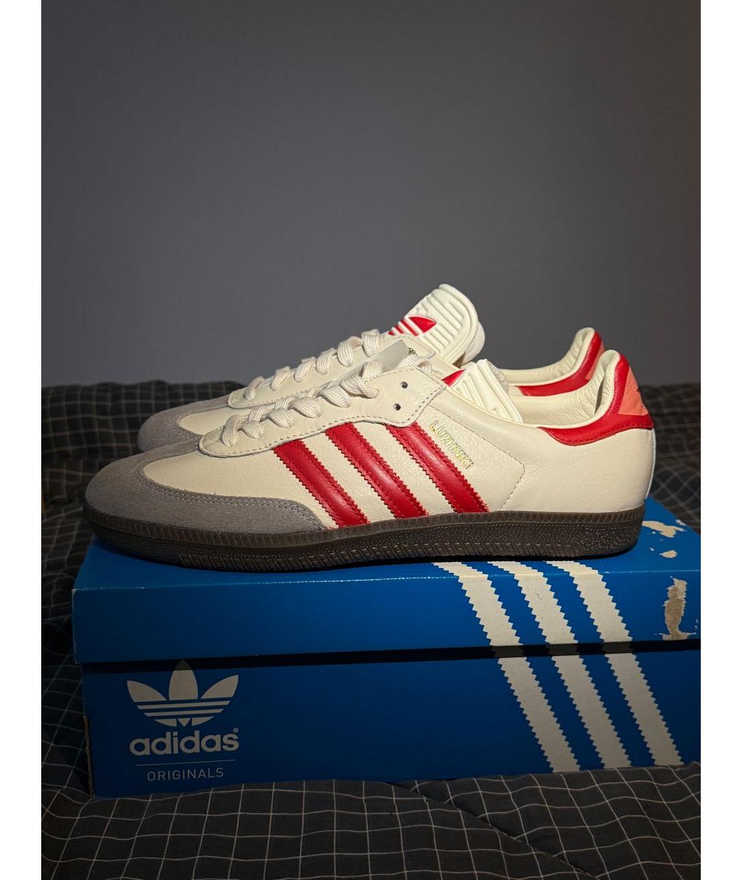 ADIDAS Красные замшевые низкие кроссовки / кеды, фото 8