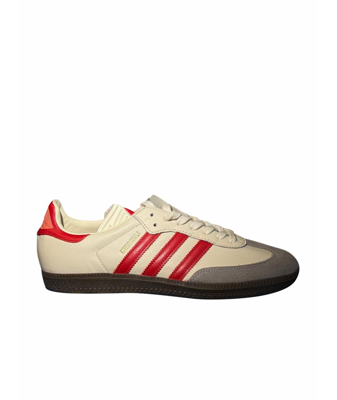 ADIDAS Красные замшевые низкие кроссовки / кеды, фото 1