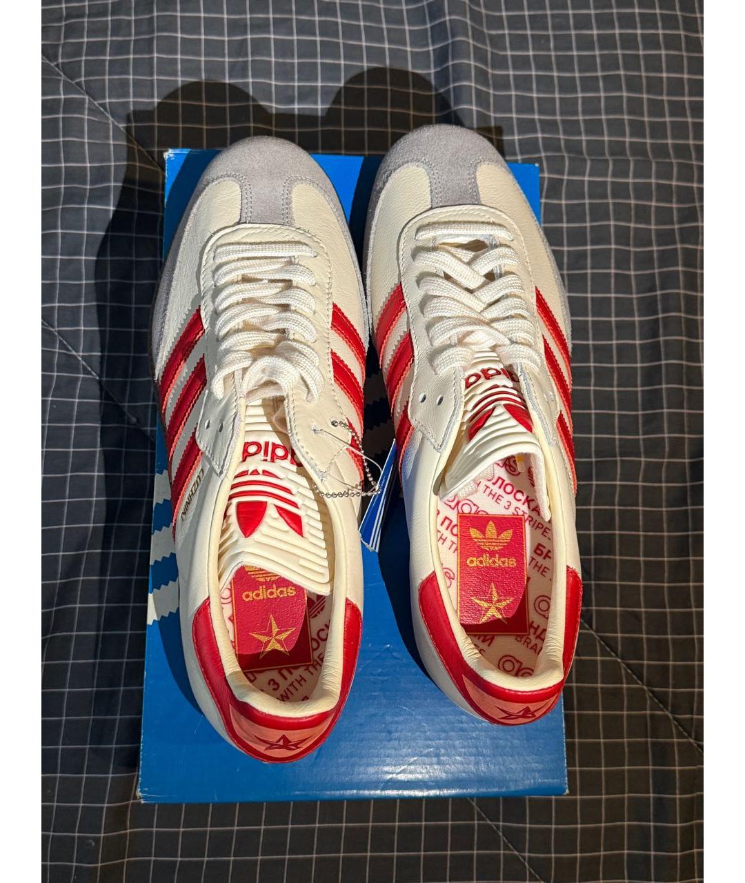 ADIDAS Красные замшевые низкие кроссовки / кеды, фото 3