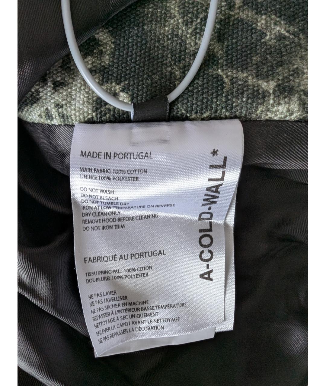 A-COLD-WALL* Черная хлопковая куртка, фото 7