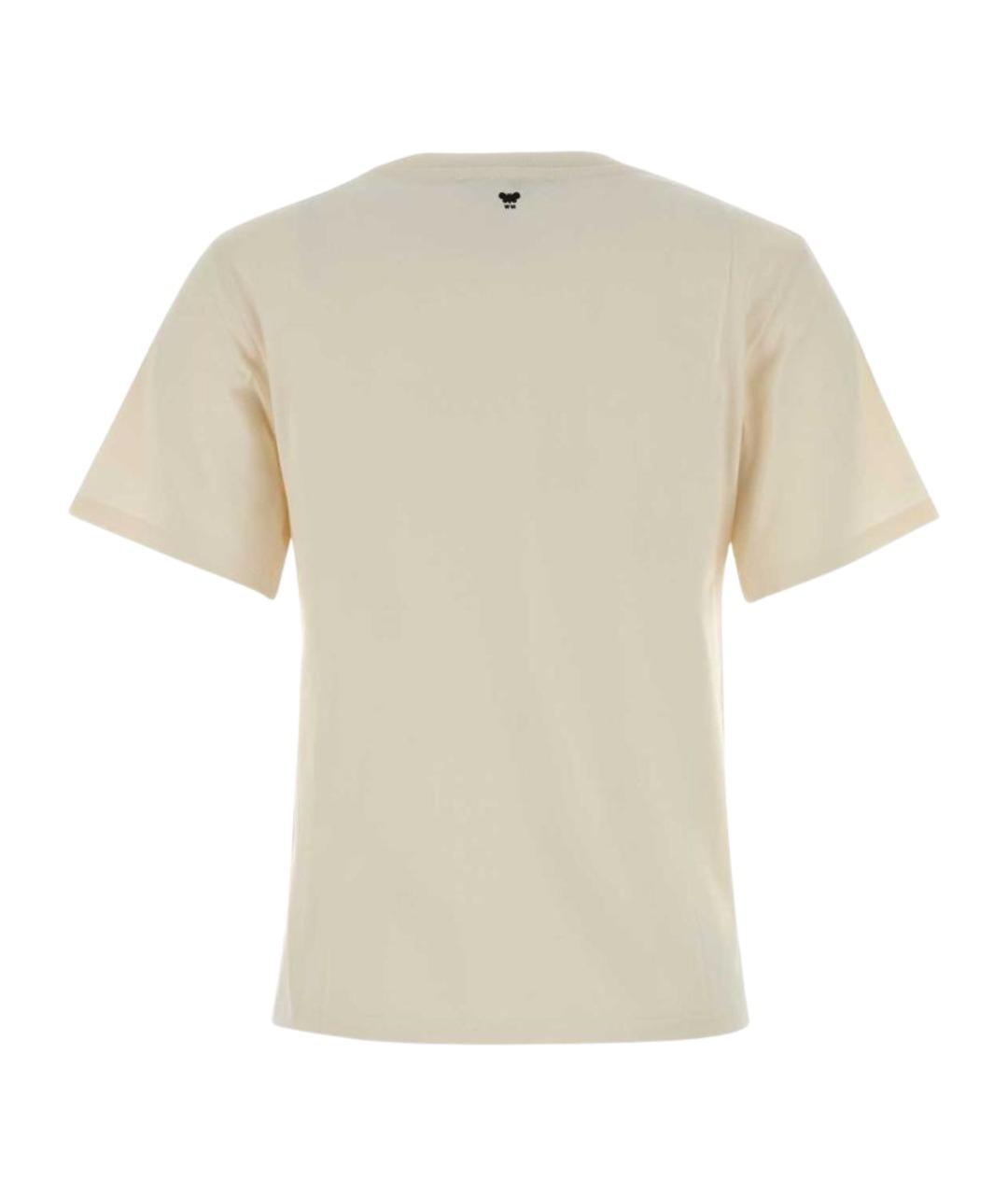 WEEKEND MAX MARA Бежевая хлопковая футболка, фото 2
