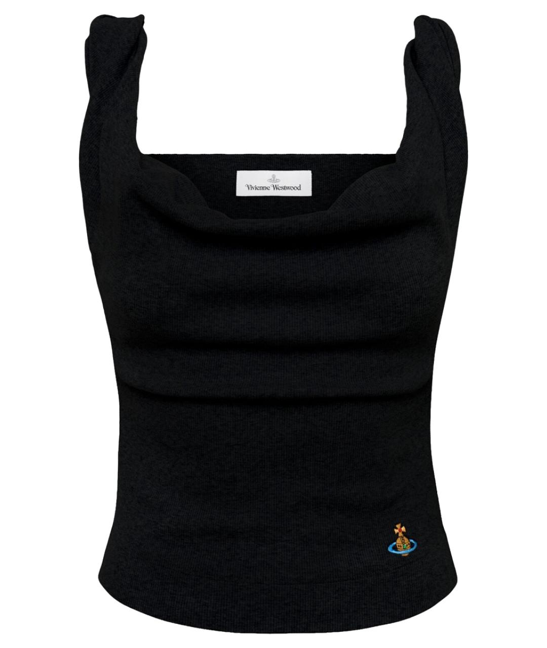VIVIENNE WESTWOOD Черная хлопковая майка, фото 1