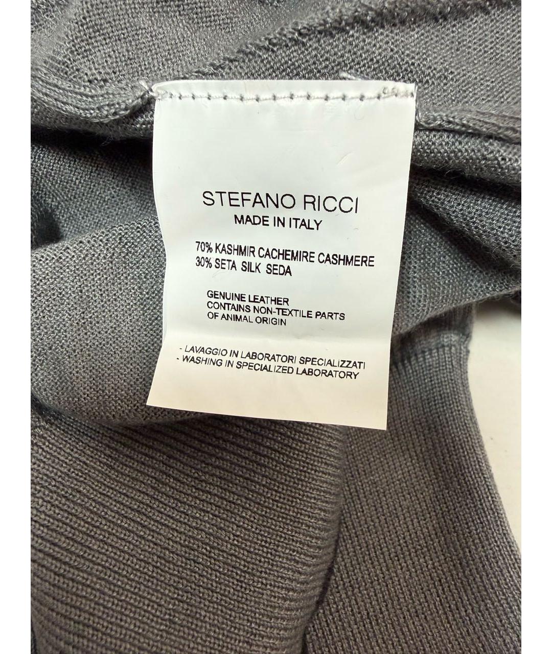 STEFANO RICCI Серый кашемировый кардиган, фото 6