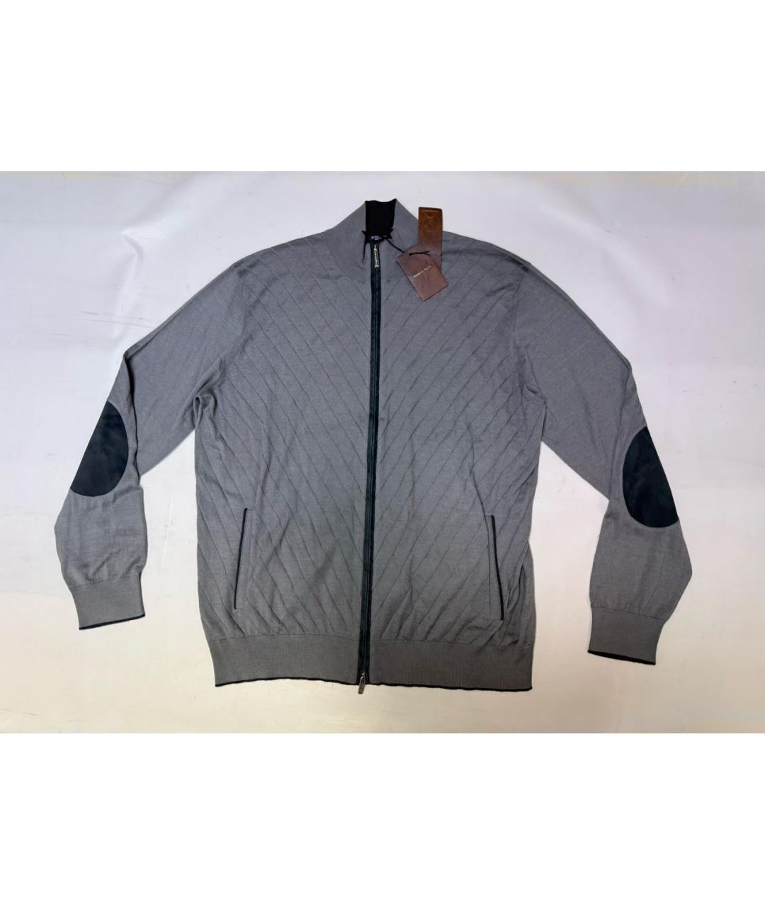 STEFANO RICCI Серый кашемировый кардиган, фото 8