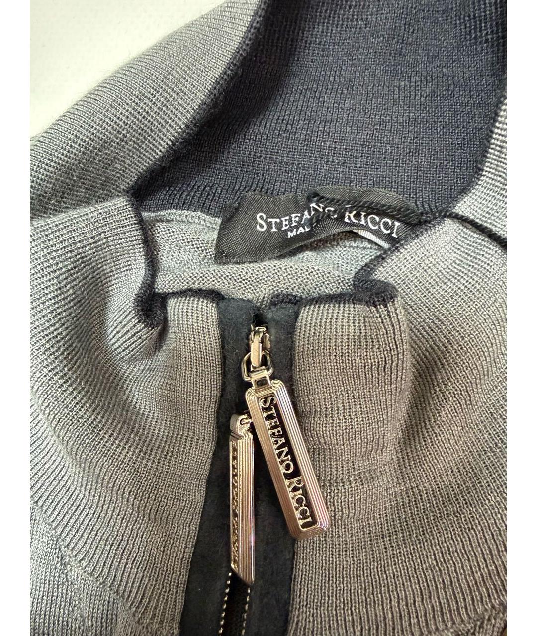 STEFANO RICCI Серый кашемировый кардиган, фото 5