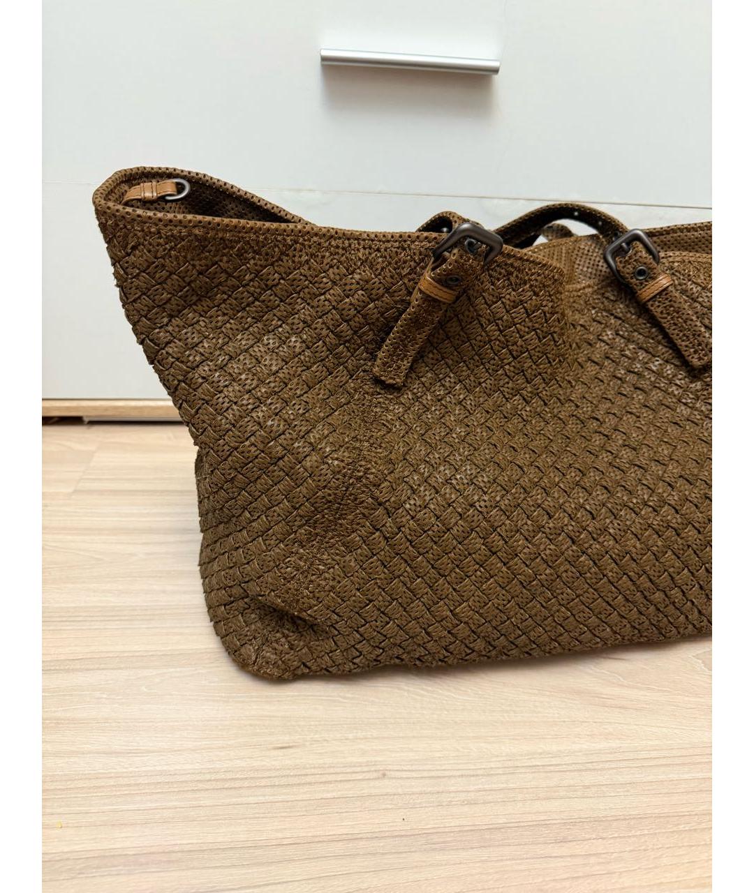 BOTTEGA VENETA Коричневая кожаная сумка тоут, фото 2