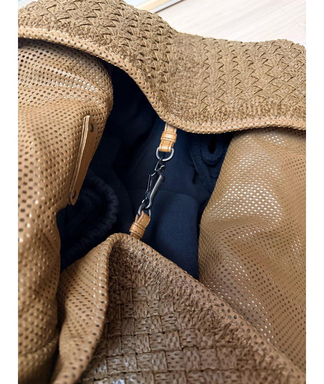 BOTTEGA VENETA Коричневая кожаная сумка тоут, фото 4