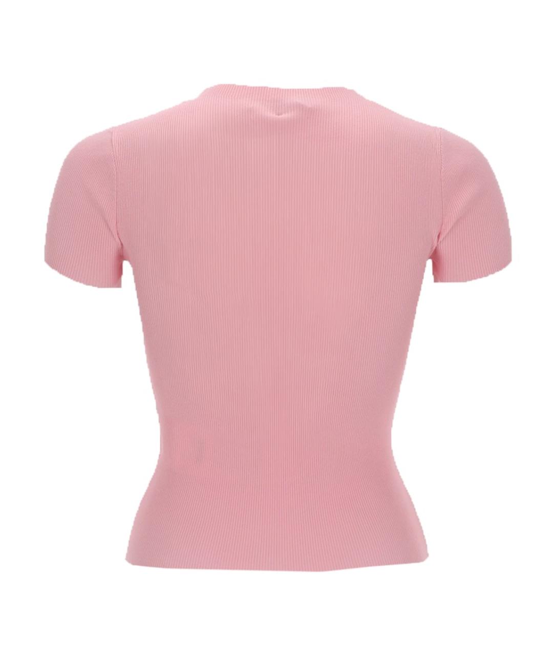 ALEXANDER WANG Розовая полиамидовая футболка, фото 2