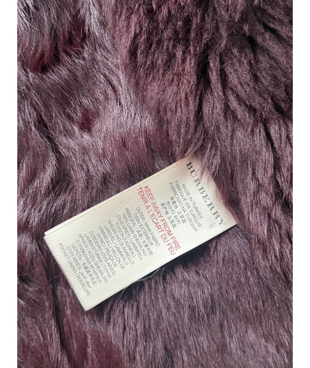 BURBERRY Бордовая замшевая дубленка, фото 5