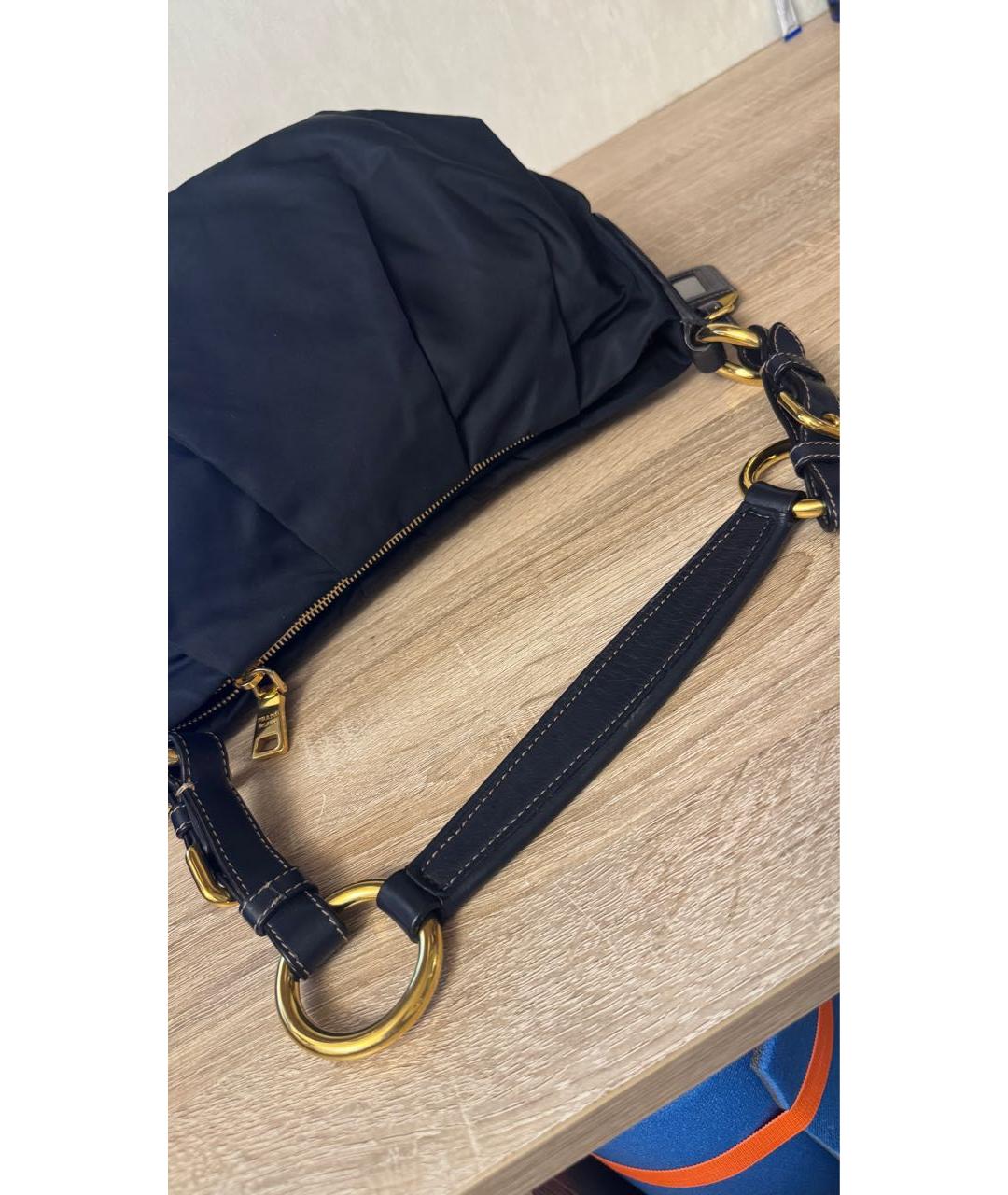 PRADA Темно-синяя сумка через плечо, фото 5