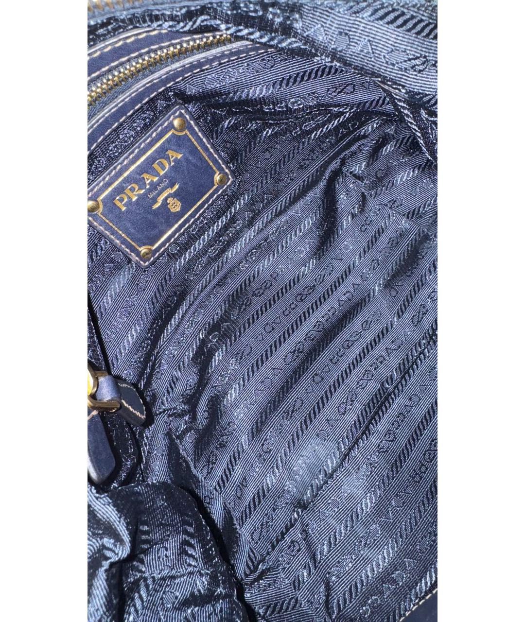 PRADA Темно-синяя сумка через плечо, фото 7