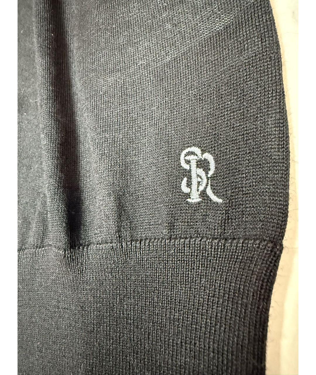 STEFANO RICCI Черное поло с длинным рукавом, фото 4