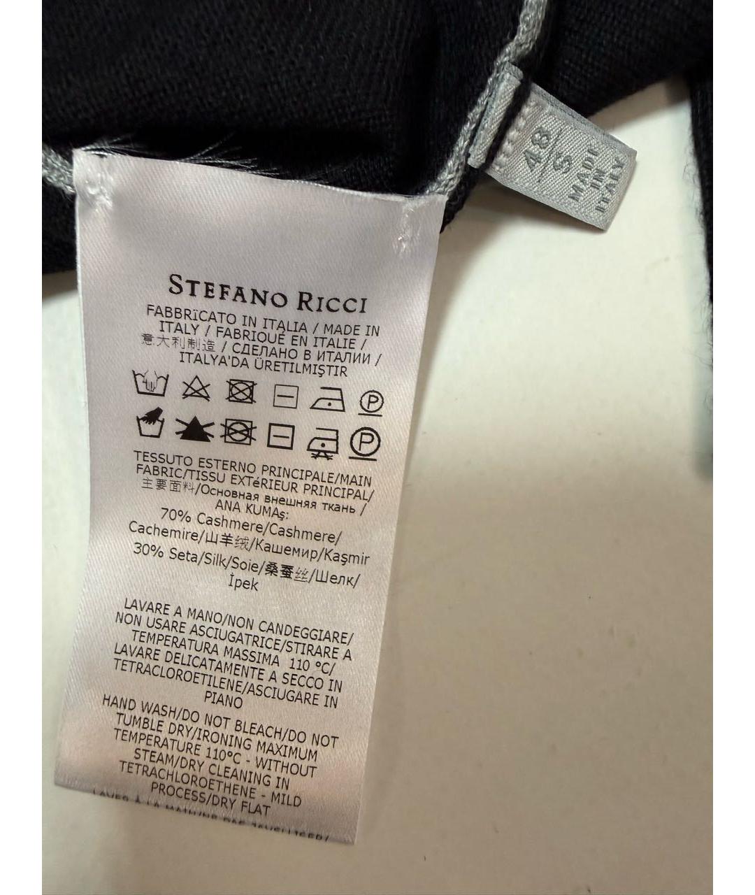 STEFANO RICCI Черное поло с длинным рукавом, фото 7