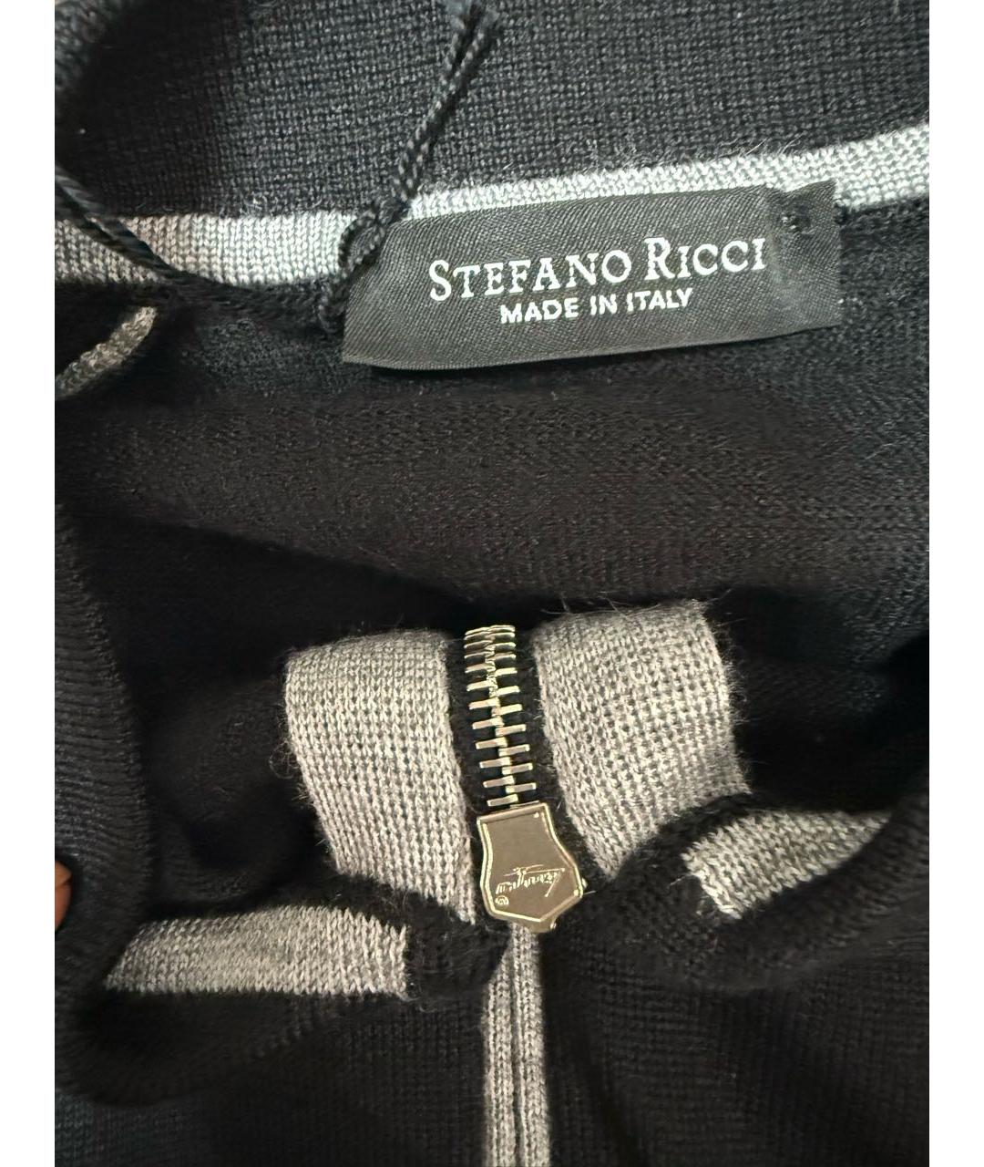 STEFANO RICCI Черное поло с длинным рукавом, фото 6