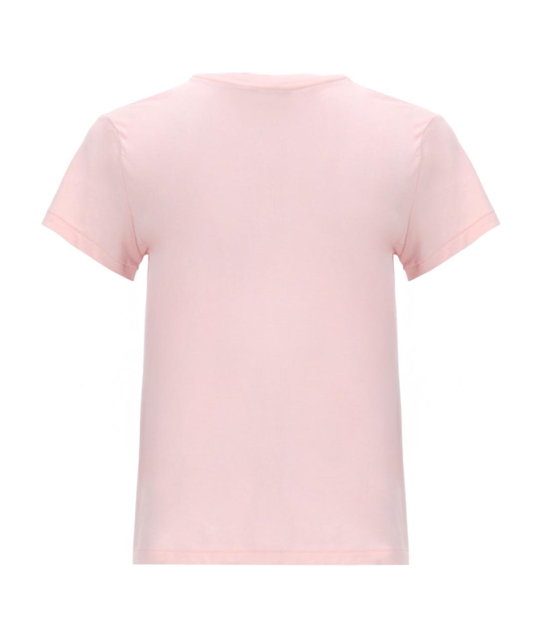 POLO RALPH LAUREN Розовая хлопковая футболка, фото 2