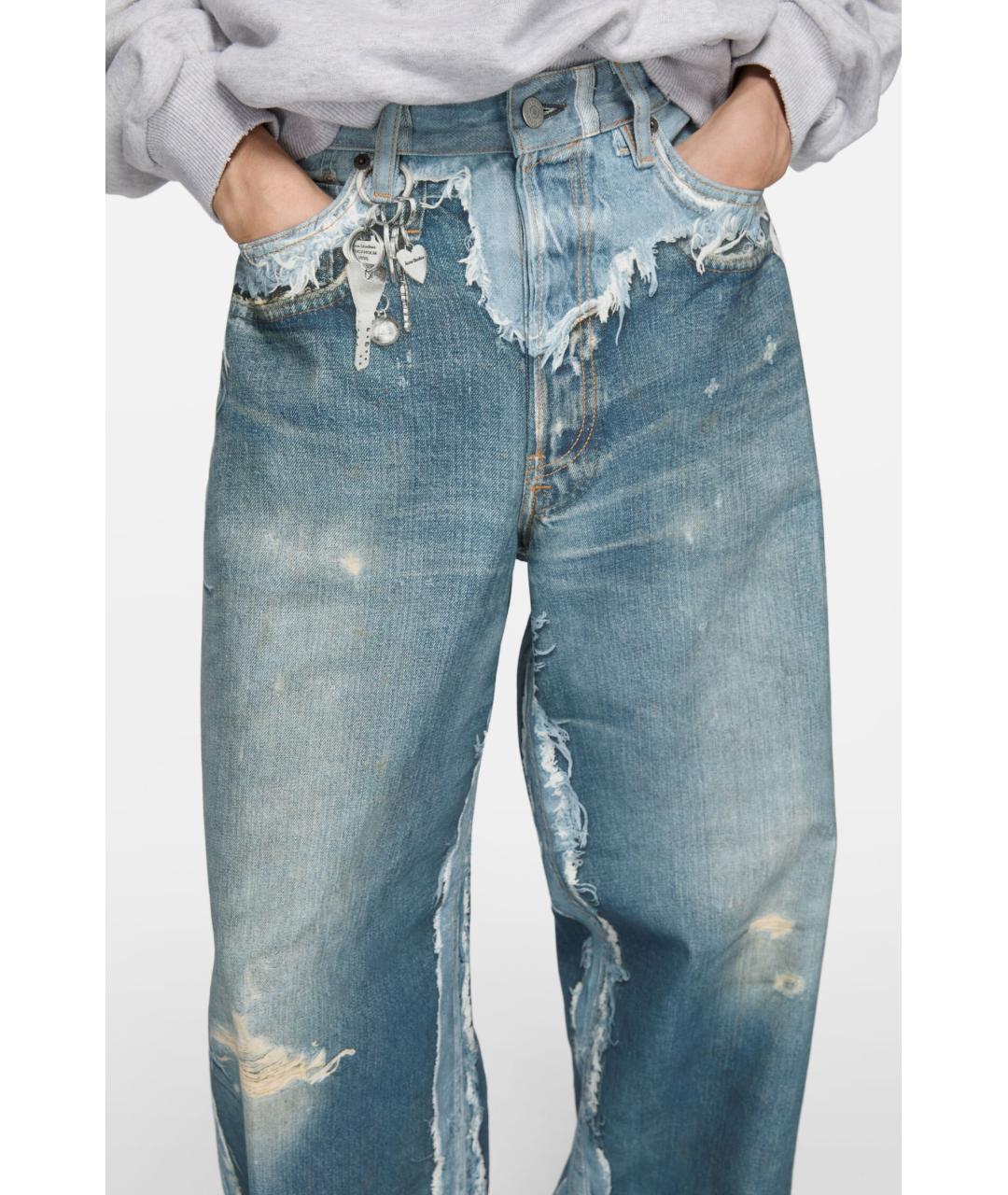 ACNE STUDIOS Синие хлопковые прямые джинсы, фото 4