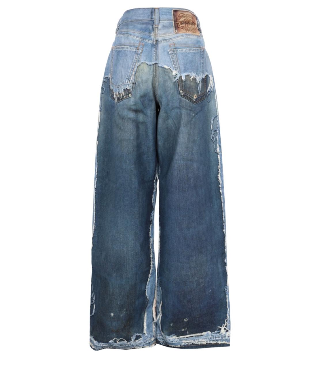 ACNE STUDIOS Синие хлопковые прямые джинсы, фото 2