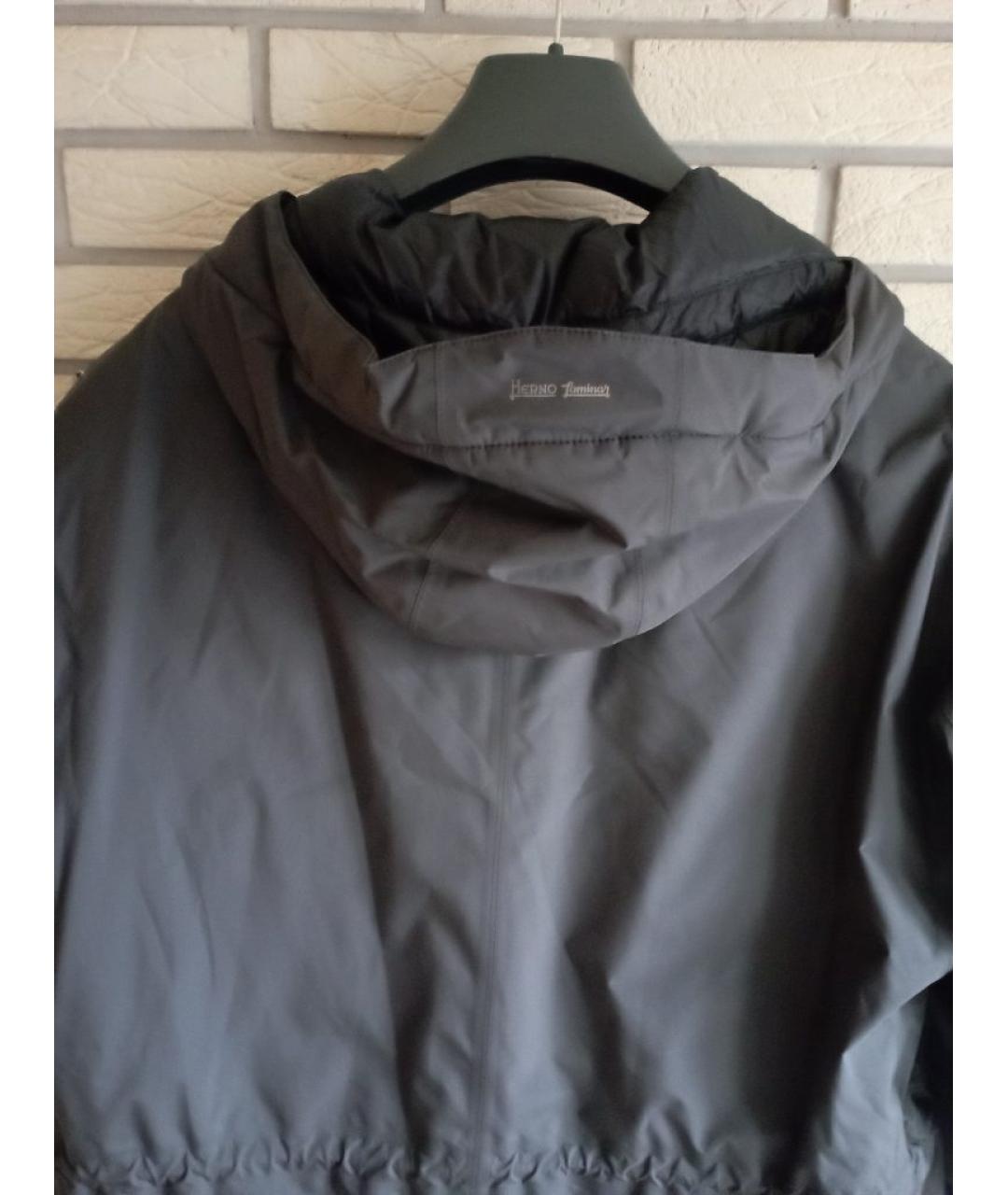 HERNO Серая полиэстеровая парка, фото 5