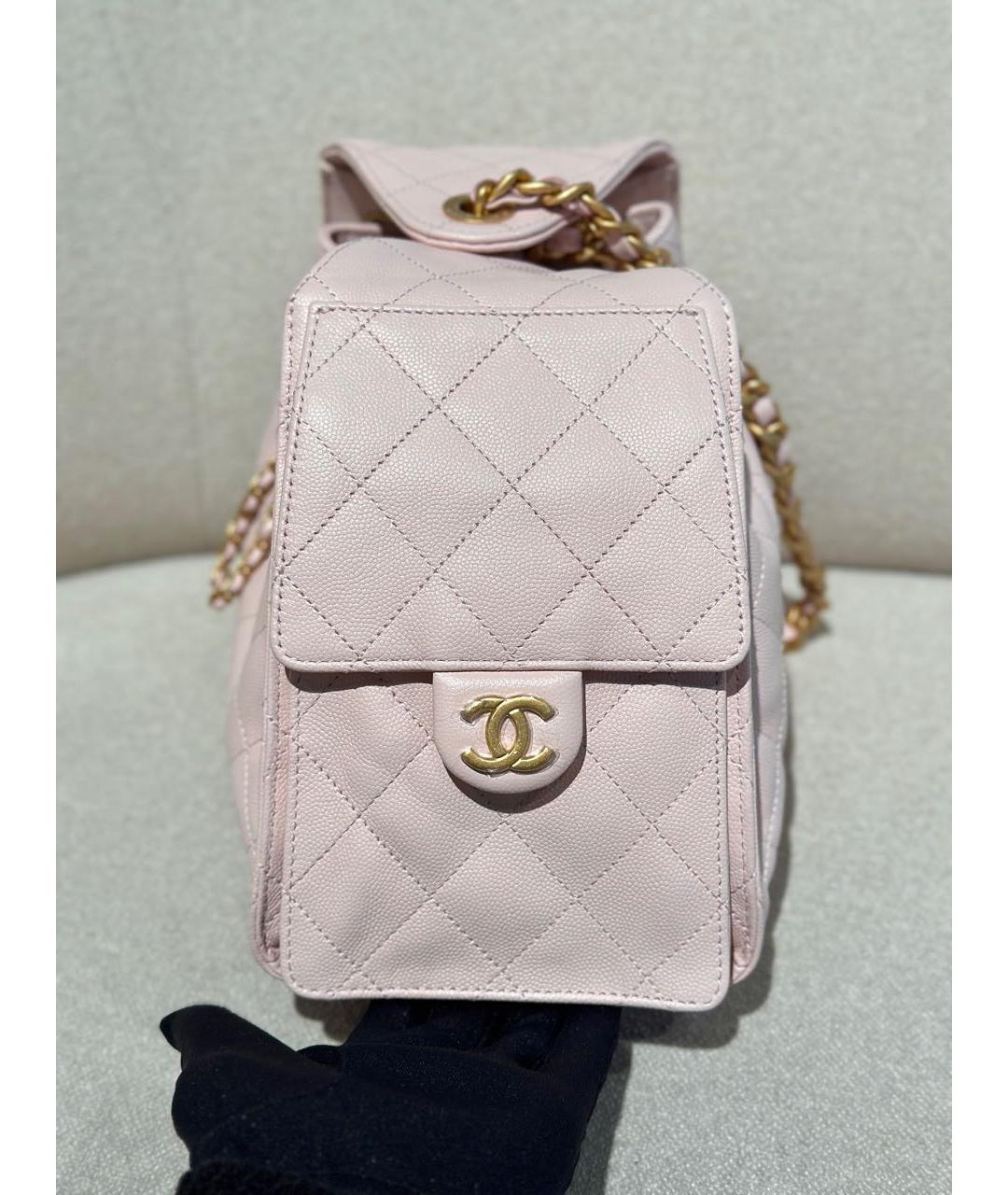 CHANEL Розовая кожаная сумка через плечо, фото 3