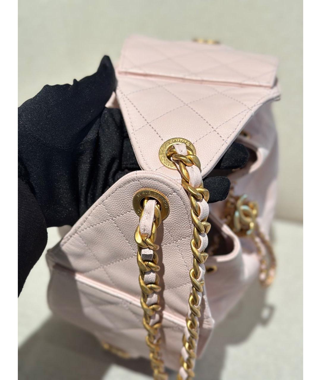 CHANEL Розовая кожаная сумка через плечо, фото 6