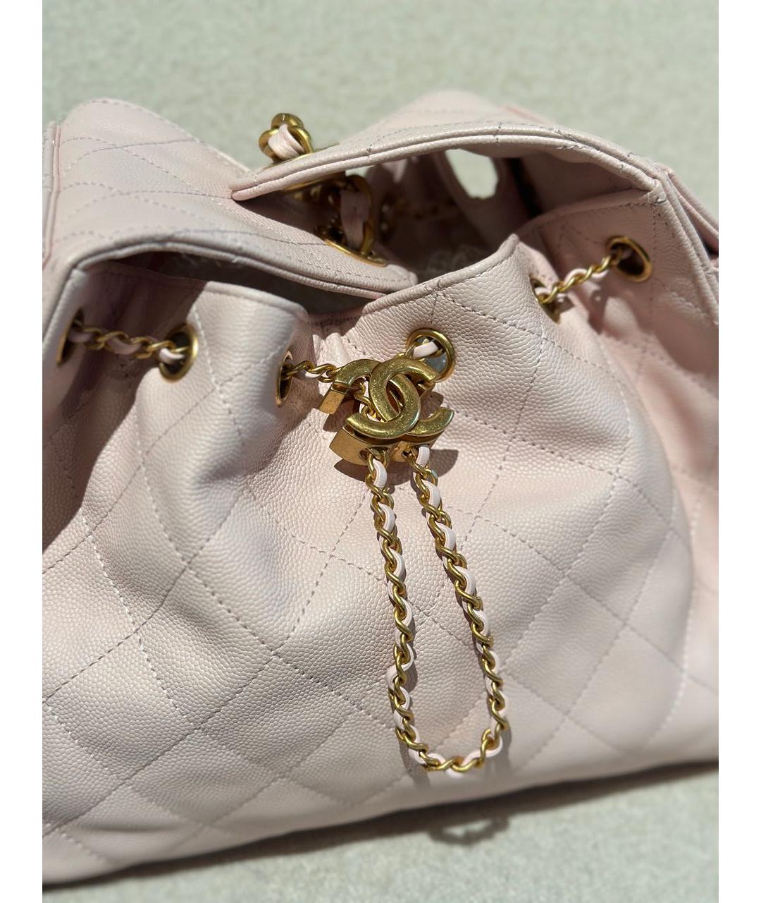 CHANEL Розовая кожаная сумка через плечо, фото 7