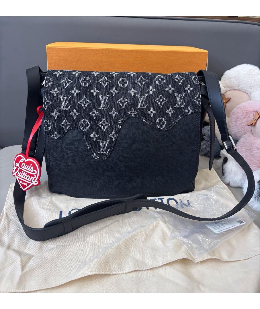 LOUIS VUITTON Черная сумка через плечо, фото 7