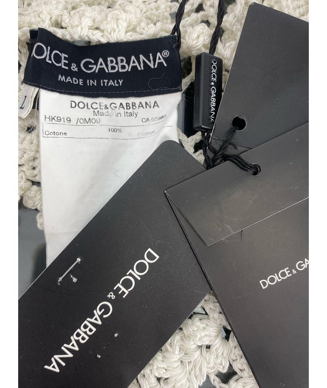 DOLCE&GABBANA Белая хлопковая майка, фото 7