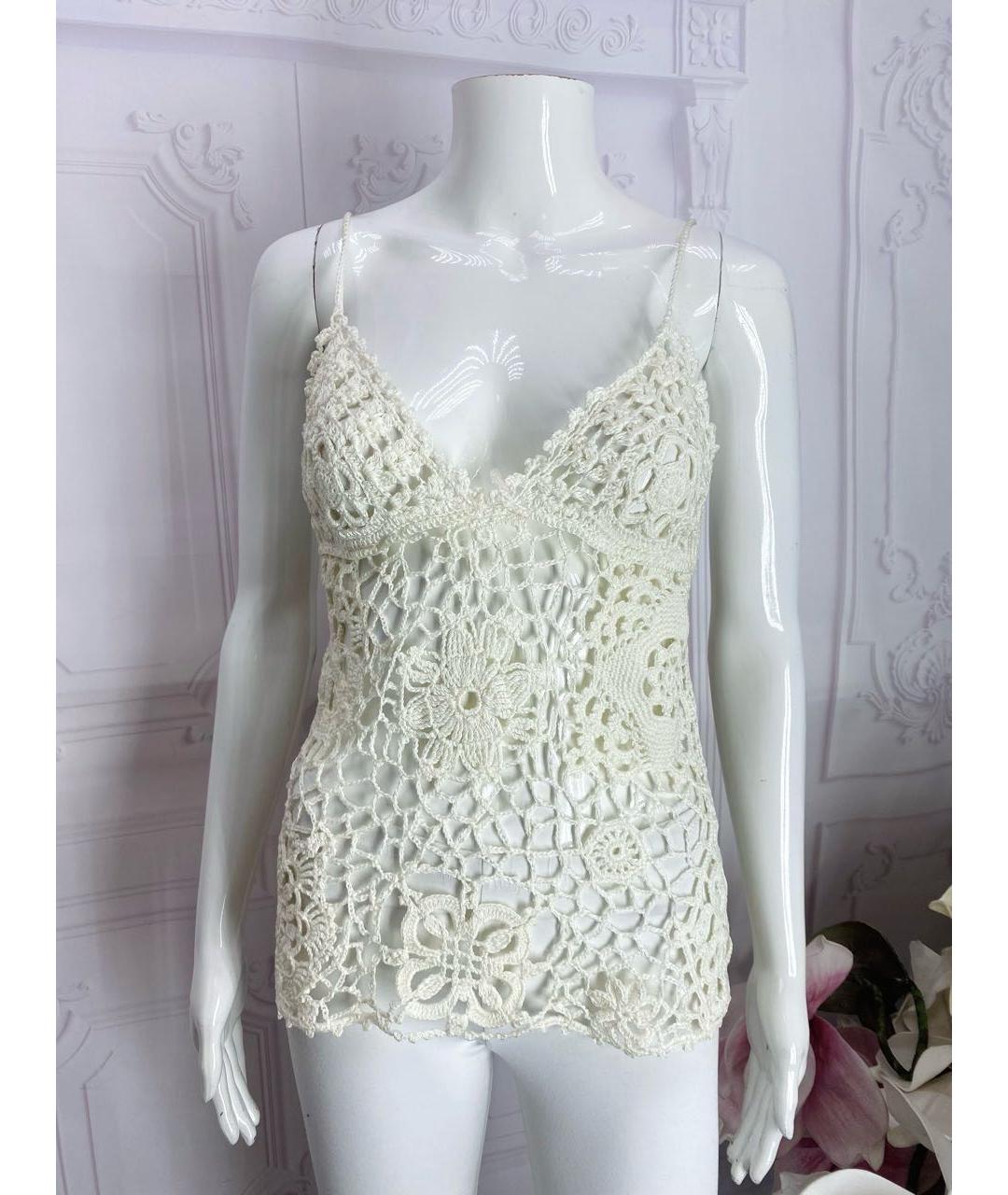 DOLCE&GABBANA Белая хлопковая майка, фото 5