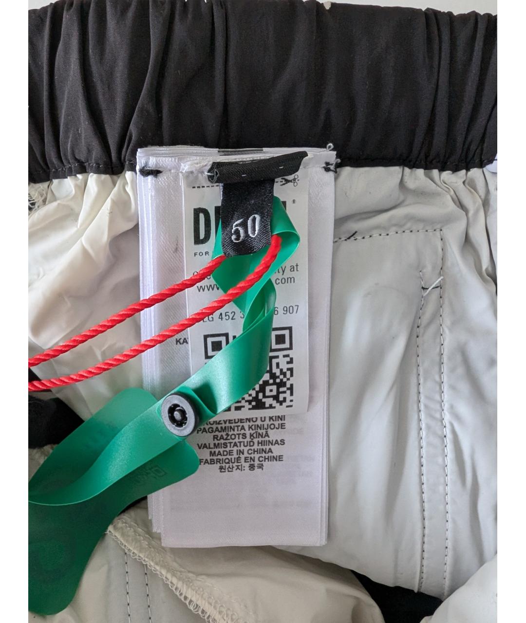 DIESEL Белые полиамидовые повседневные брюки, фото 7