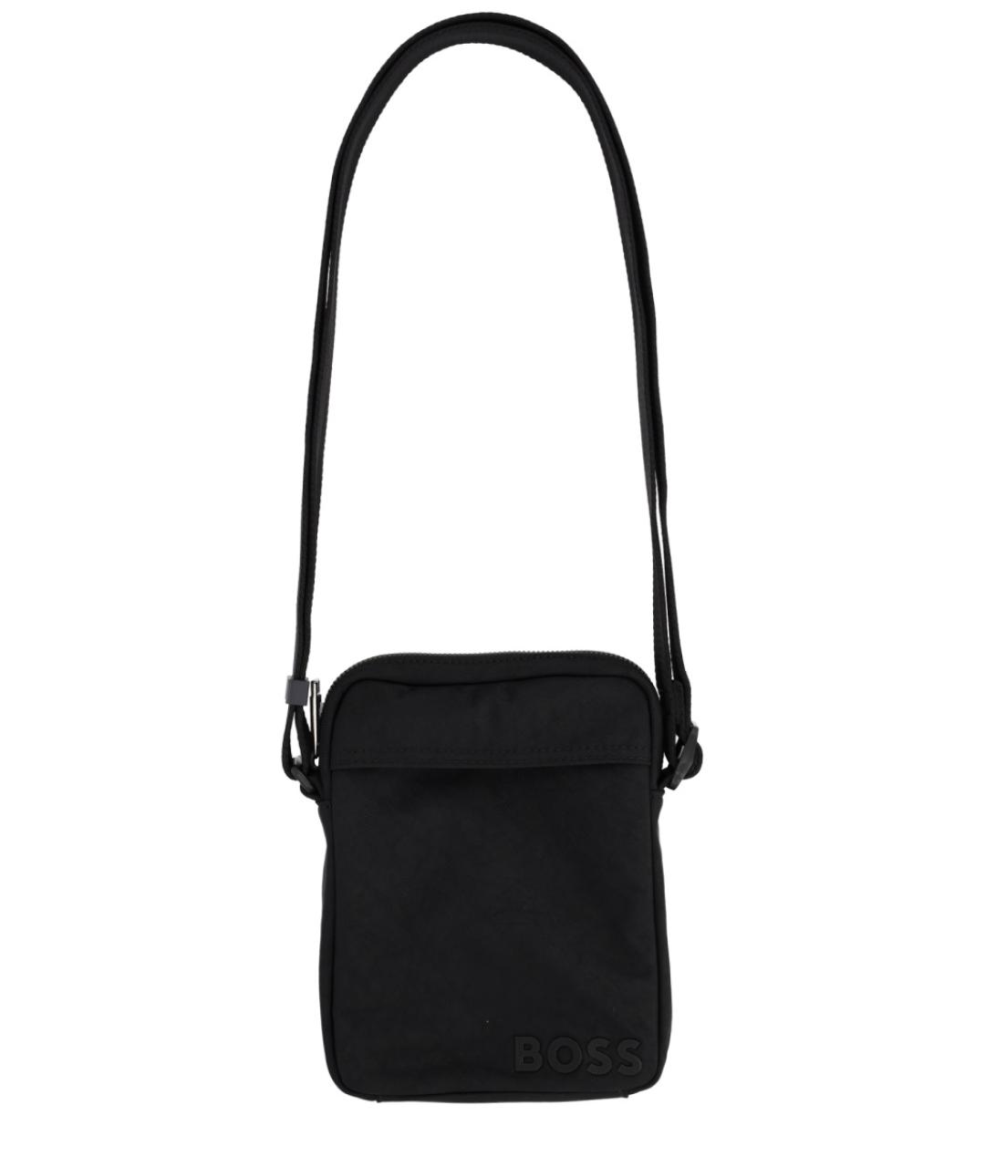 HUGO BOSS Черная тканевая сумка на плечо, фото 1