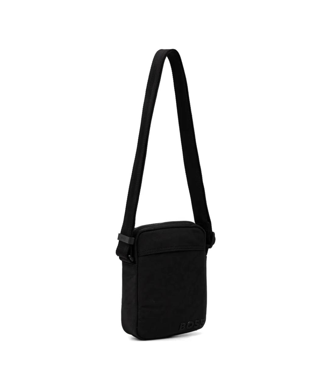 HUGO BOSS Черная тканевая сумка на плечо, фото 3