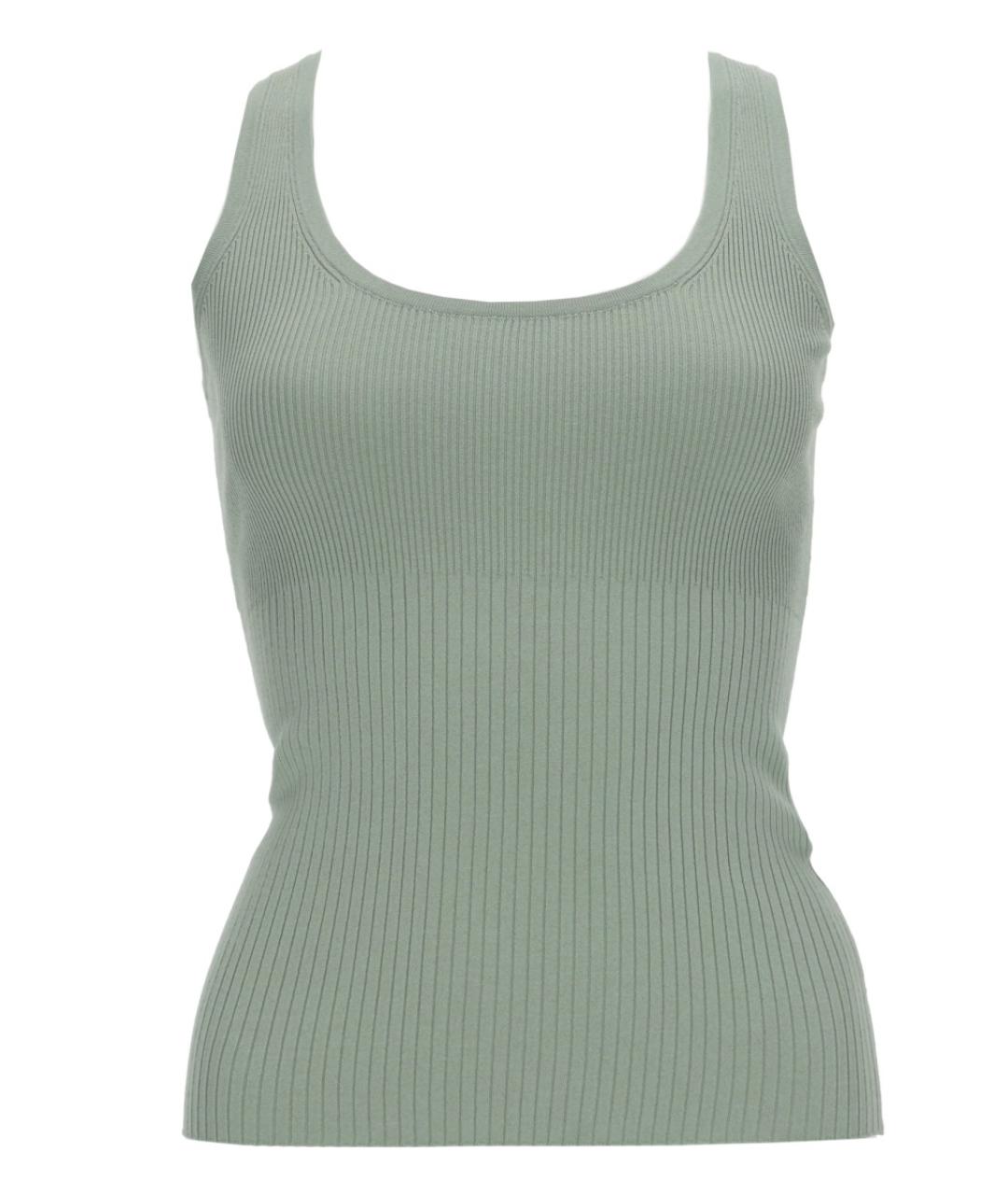 MAX MARA Зеленая вискозная майка, фото 1