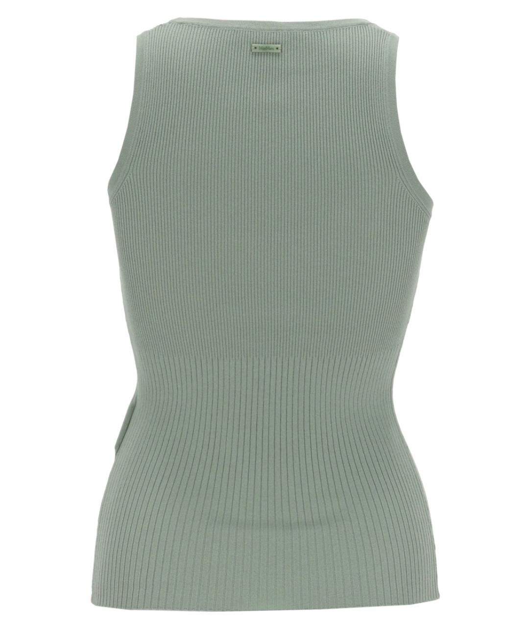 MAX MARA Зеленая вискозная майка, фото 2