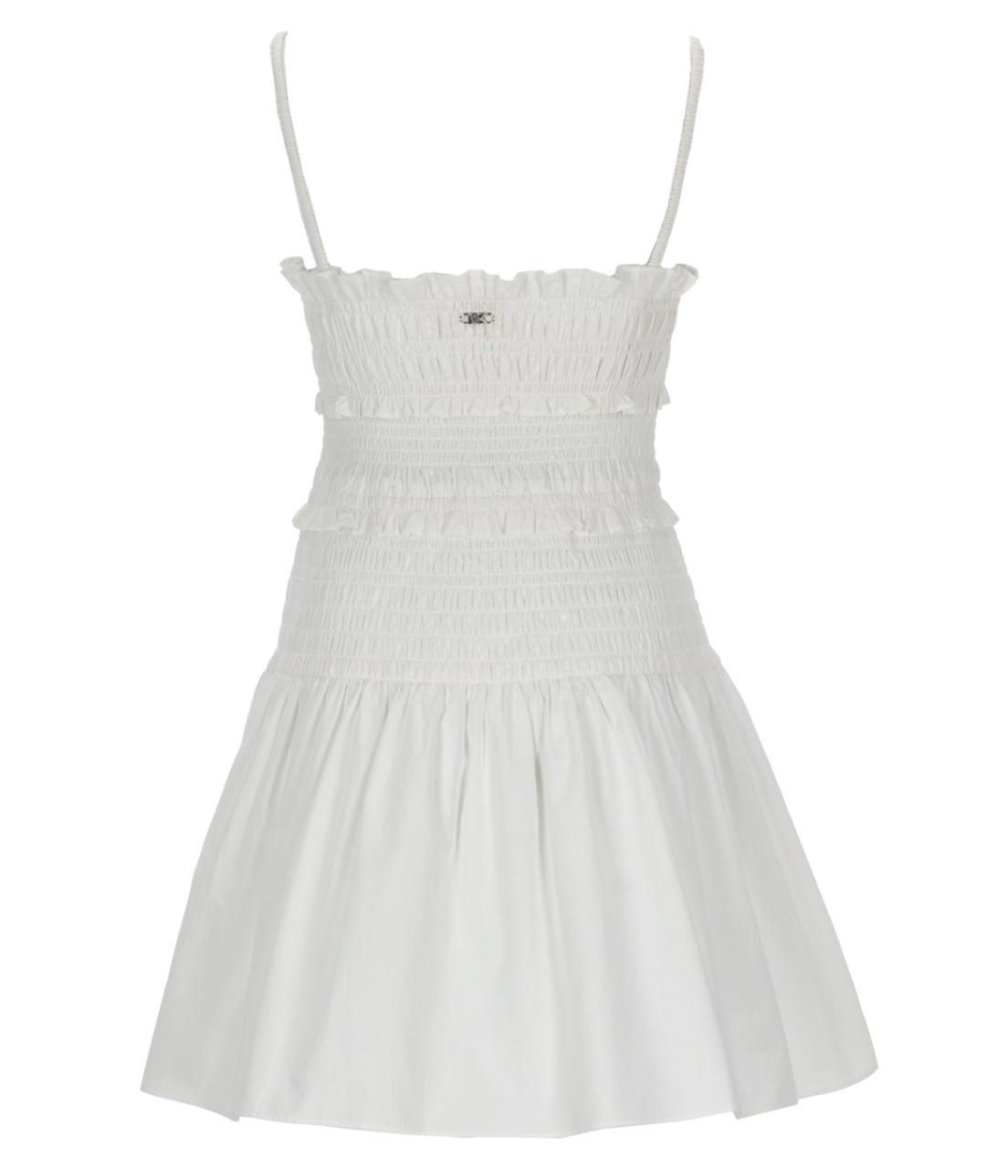 MICHAEL KORS Белое хлопковое повседневное платье, фото 2