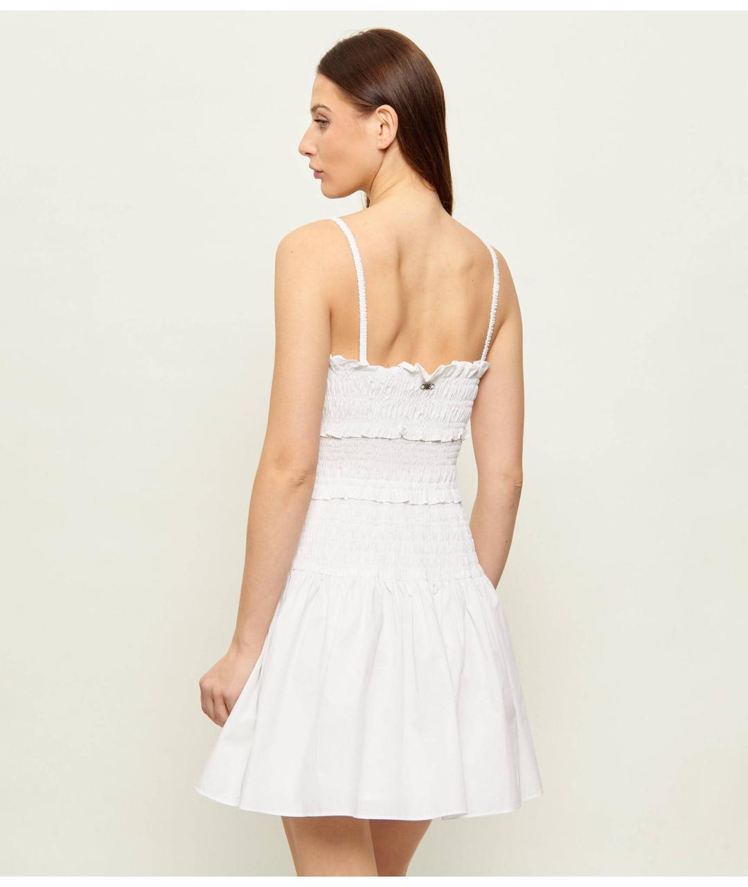 MICHAEL KORS Белое хлопковое повседневное платье, фото 4