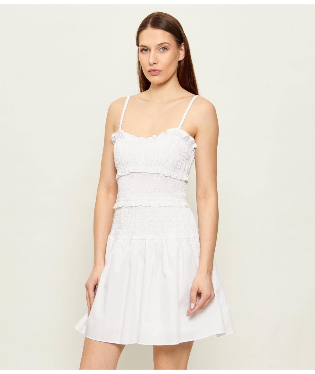 MICHAEL KORS Белое хлопковое повседневное платье, фото 3