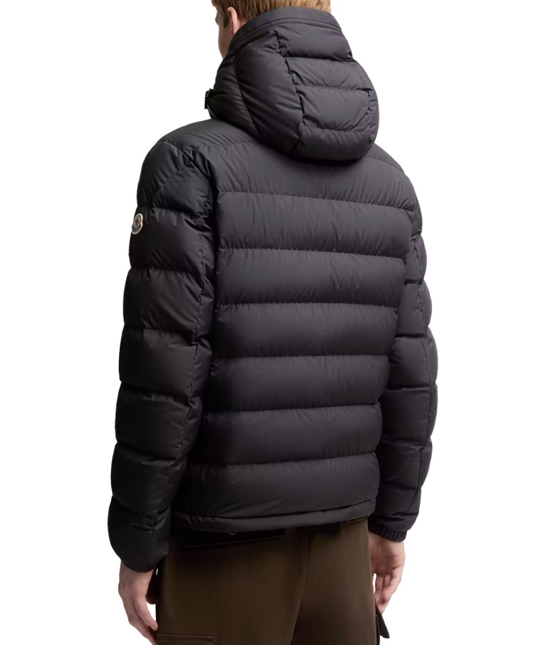 MONCLER Черный полиэстеровый пуховик, фото 3