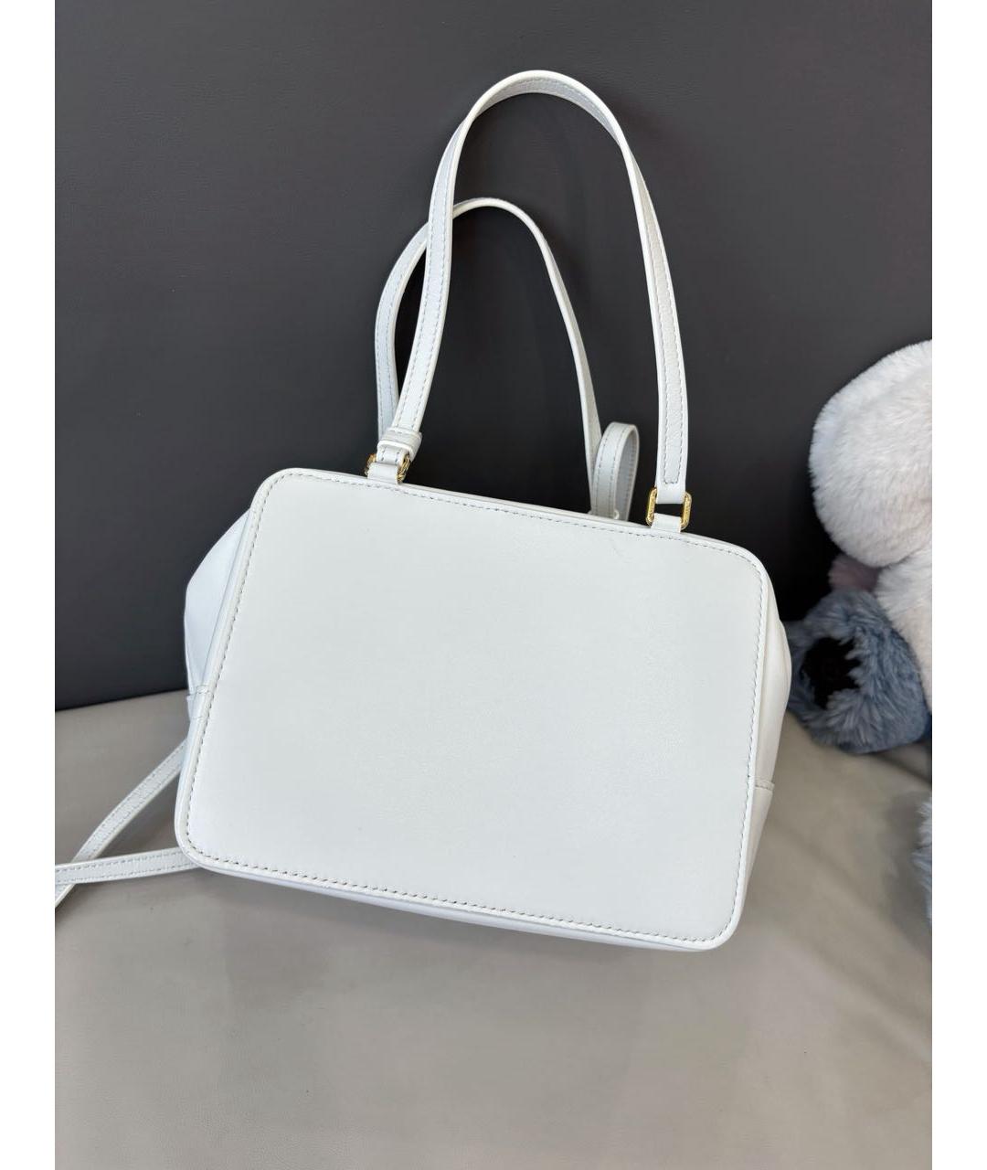 CELINE Белая кожаная сумка через плечо, фото 4