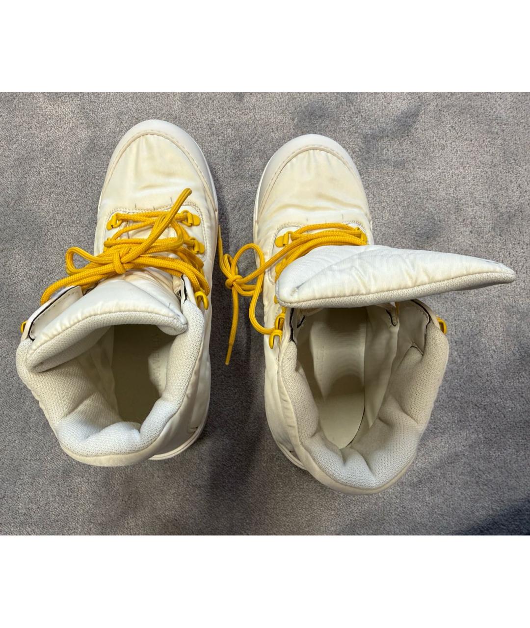 BOTTEGA VENETA Белые текстильные ботинки, фото 3