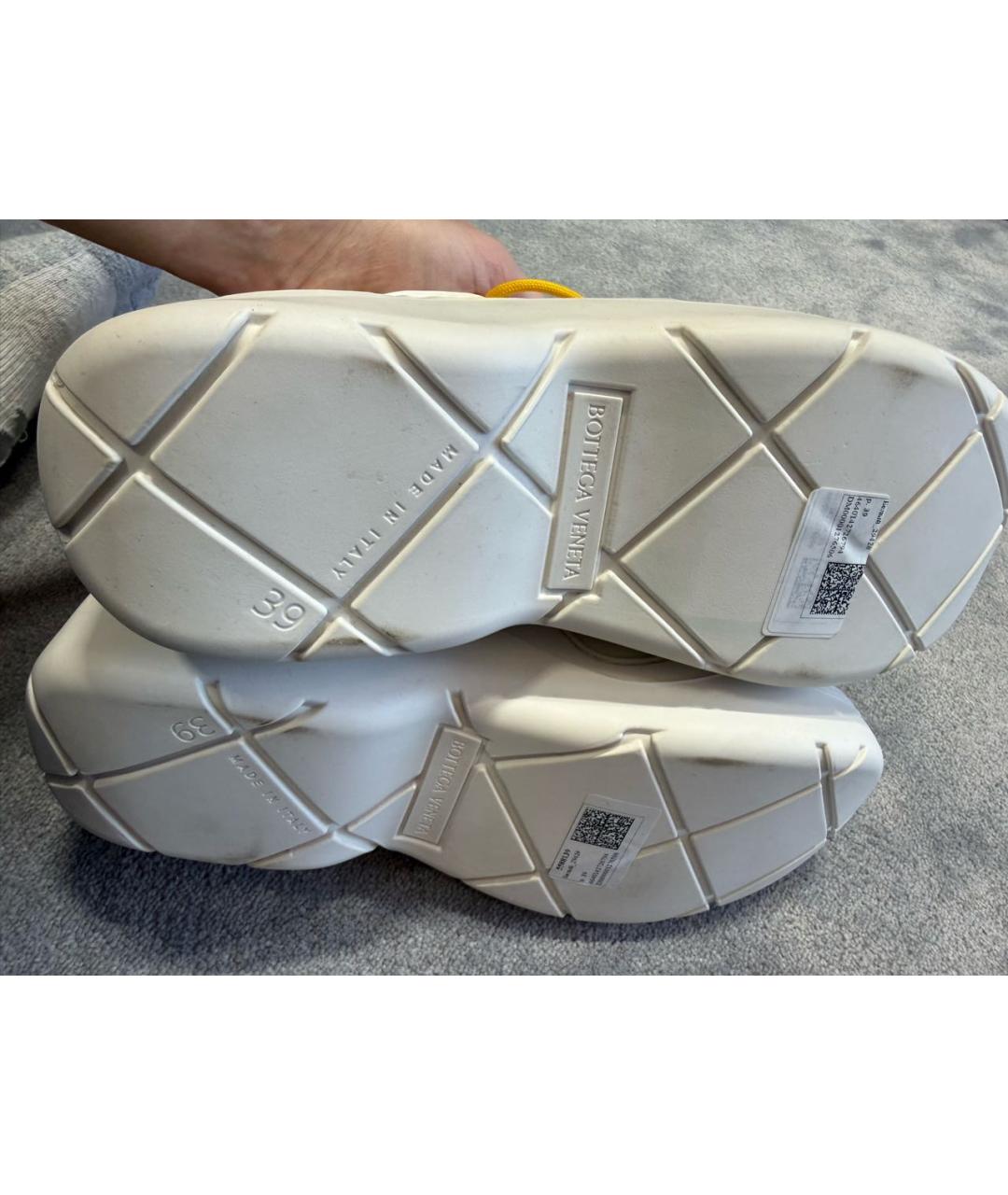 BOTTEGA VENETA Белые текстильные ботинки, фото 7