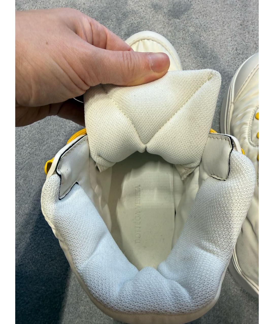 BOTTEGA VENETA Белые текстильные ботинки, фото 5