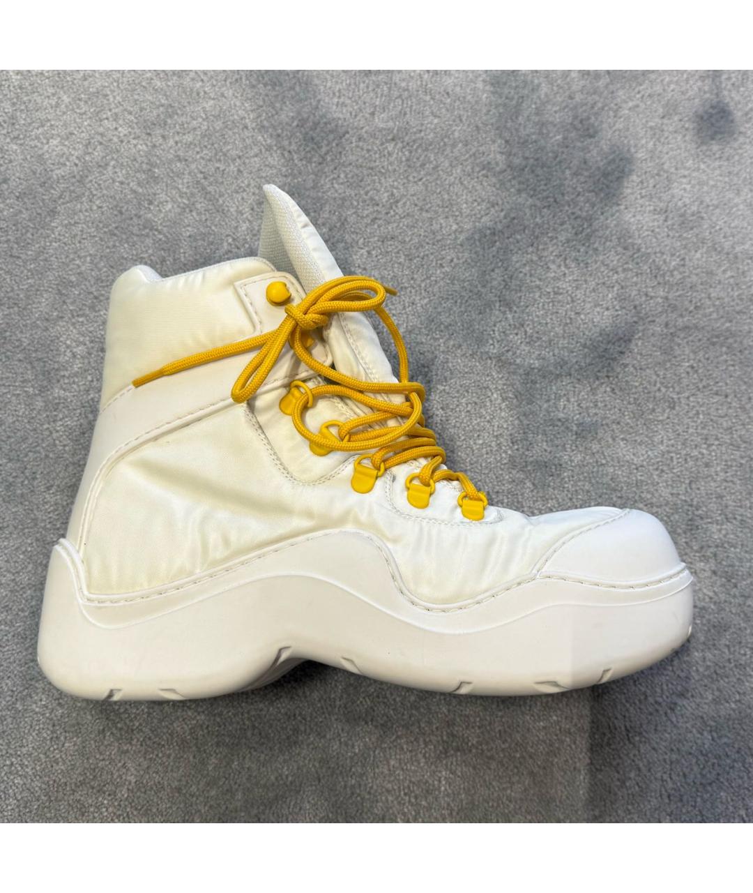 BOTTEGA VENETA Белые текстильные ботинки, фото 9